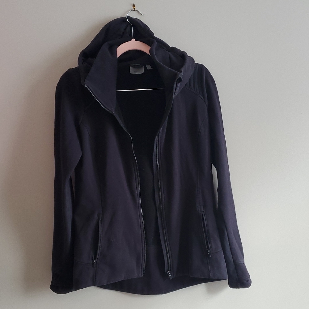Athleta Black Hooded Jacket